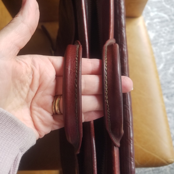 Jack Georges vintage leather messenger briefcase crossbody shoulder laptop bag - Picture 8 of 16